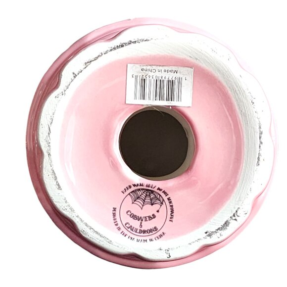 Cobwebs and Cauldrons Pink Halloween Ceramic & Glass Jar Pedestal, Pumpkin - Picture 7 of 10